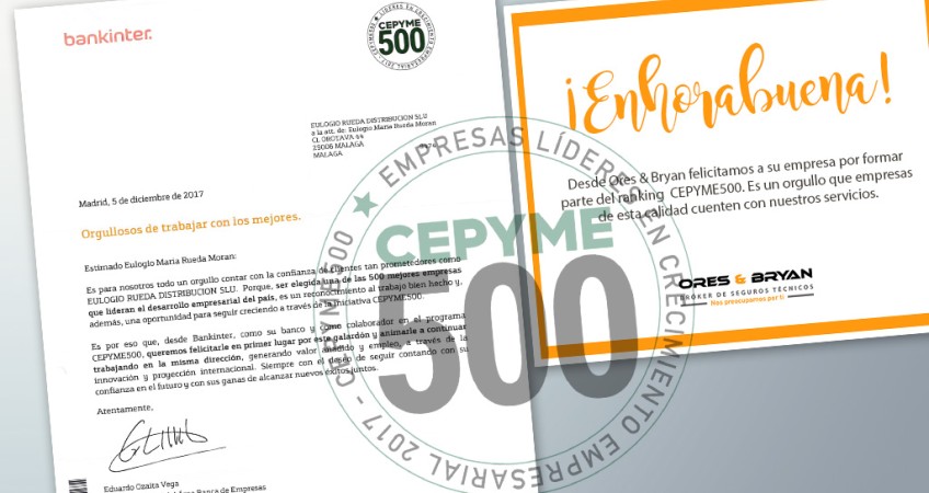 Erfri recibe felicitaciones tras haber sido incluida en CEPYME 500