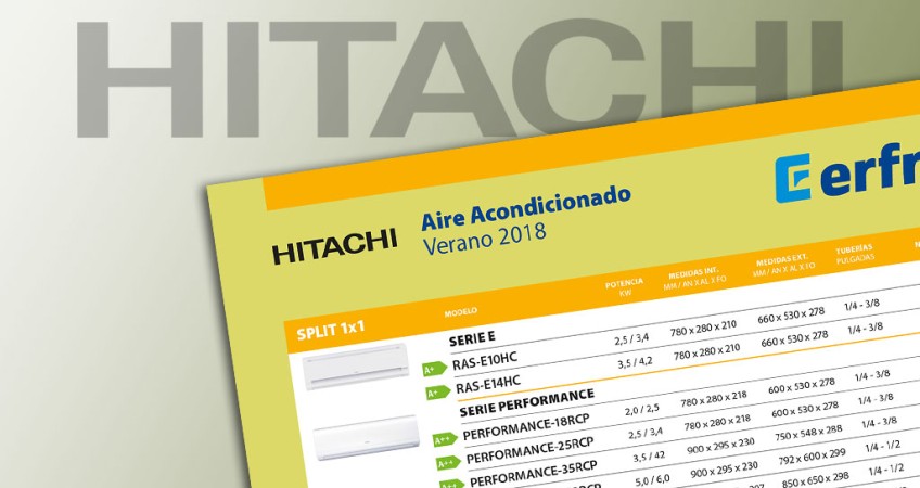 Oferta Erfri en aire acondicionado Hitachi