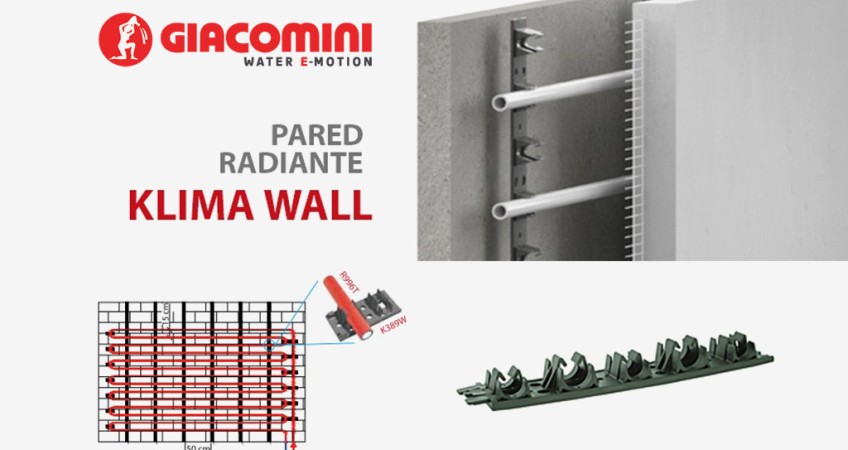 Klima Wall, sistema de pared radiante de Giacomini