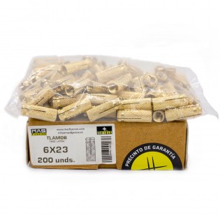 Taco latón techo M6