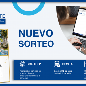 Nuevo sorteo al registrarte en nuestra tienda online