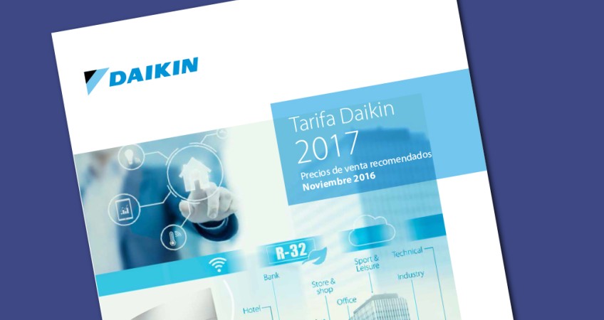 Daikin: Avance de la tarifa 2017