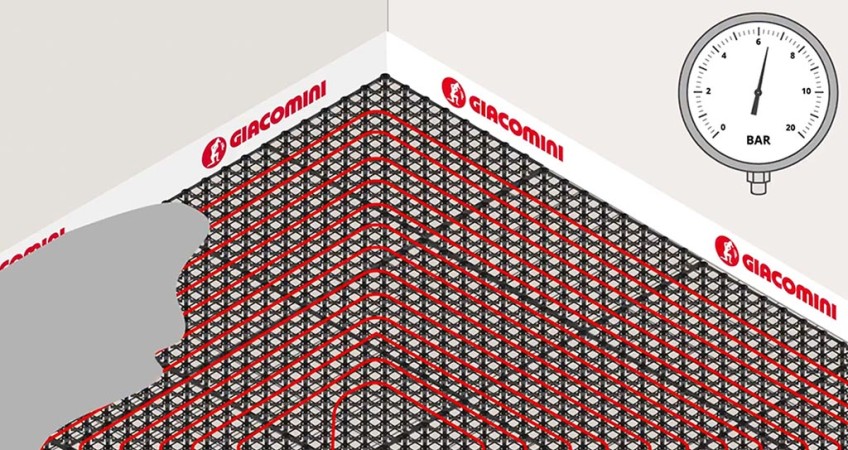 Giacomini: panel premoldeado R979S para suelo radiante de bajo espesor