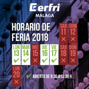 Horario durante la Feria de Málaga 2018