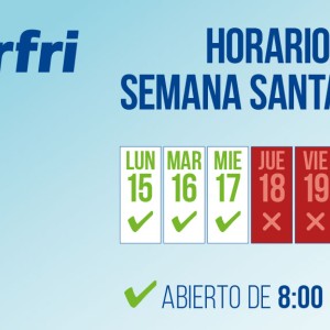 Horario en Semana Santa 2019