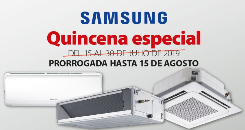 Mantenemos la oferta de Samsung hasta el 15 de agosto