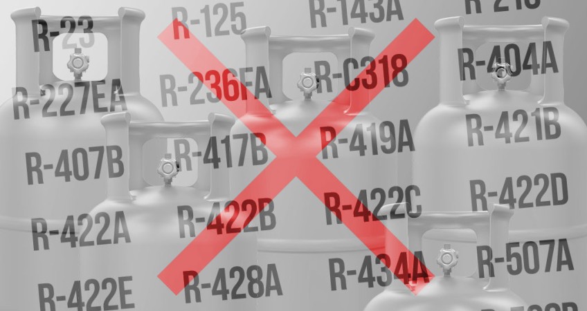 Lista de gases refrigerantes prohibidos a partir de 2020