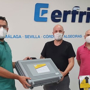 Entrega del premio del sorteo Climaver en Erfri Madrid