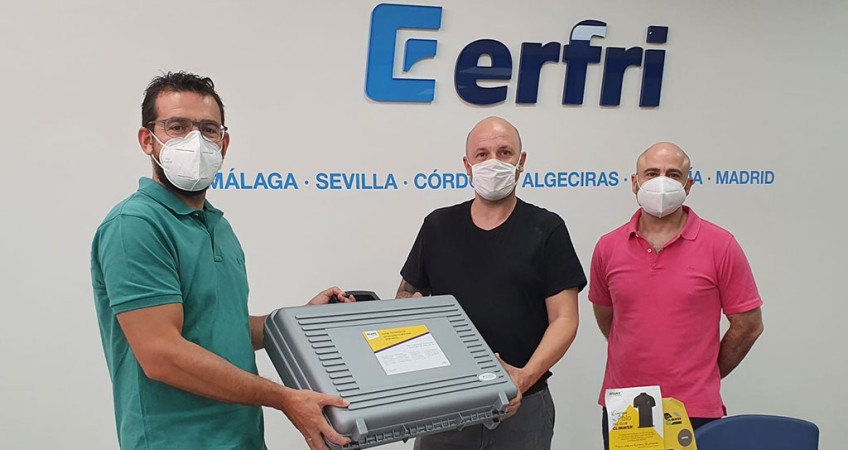 Entrega del premio del sorteo Climaver en Erfri Madrid