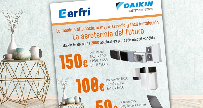 Daikin te da hasta 200€ por cada unidad Altherma